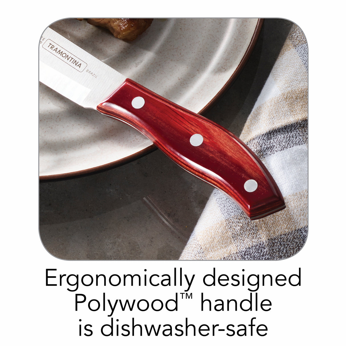 9 Piece 5 in Porterhouse Steak Knife Set with Multi-Purpose Block