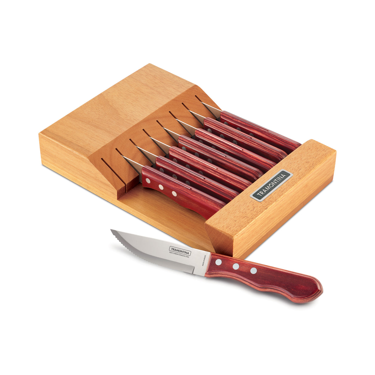 Porterhouse 9 Piece 5 in Steak Knife Set with Multi-Purpose Block