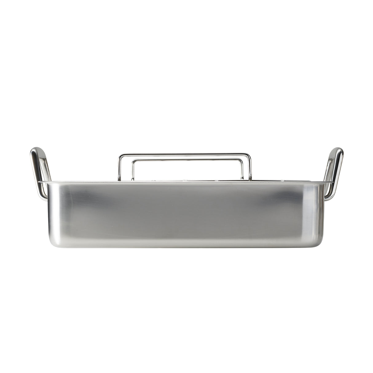 Prima 16.5 in Stainless Steel Deep Roasting Pan - Includes Basting Grill & V-Rack