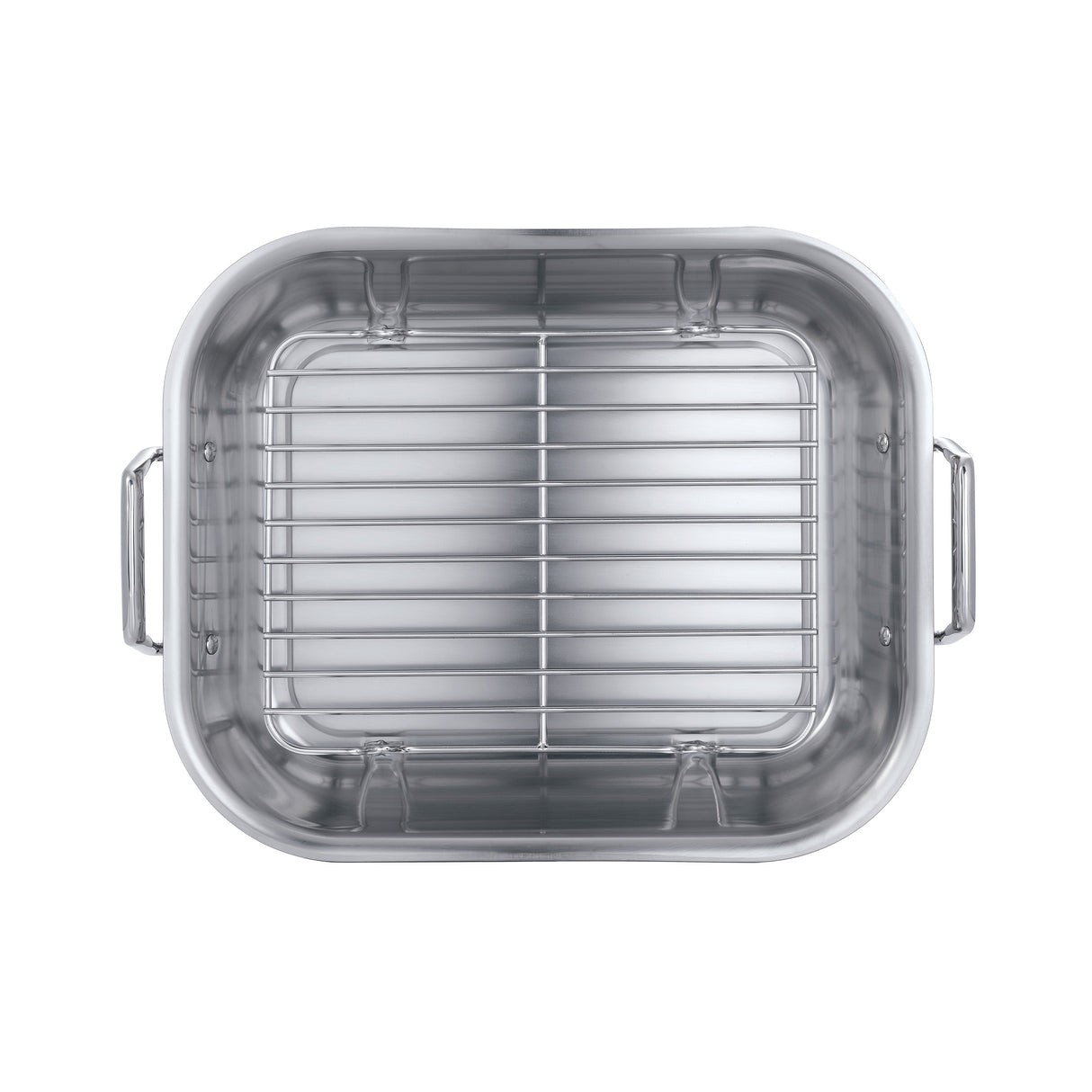 Prima 16.75 in Stainless Steel Flared Edge Roasting Pan - Includes Basting Rack