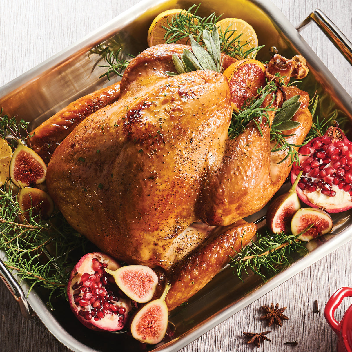 Prima 16.75 in Stainless Steel Flared Edge Roasting Pan - Includes Basting Rack