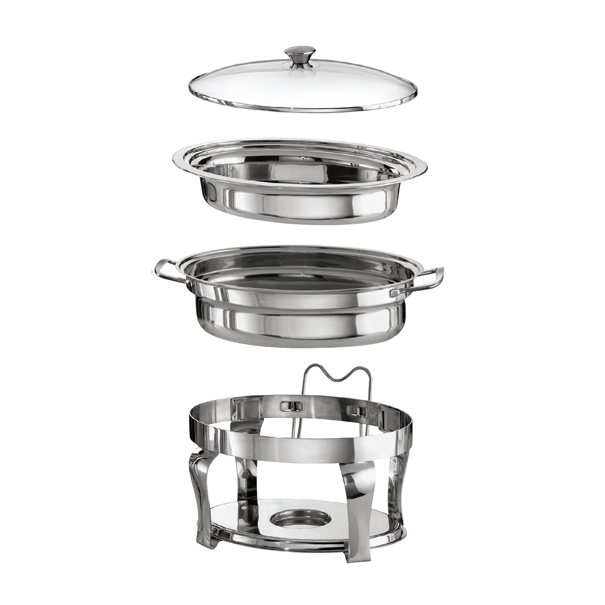 Proline 4.2 Quart Stainless Steel Oval Chafing Dish