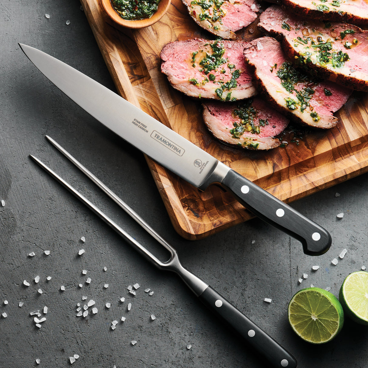 Professional 2 Piece Carving Set (Carving Fork and 8 in. Slicer)