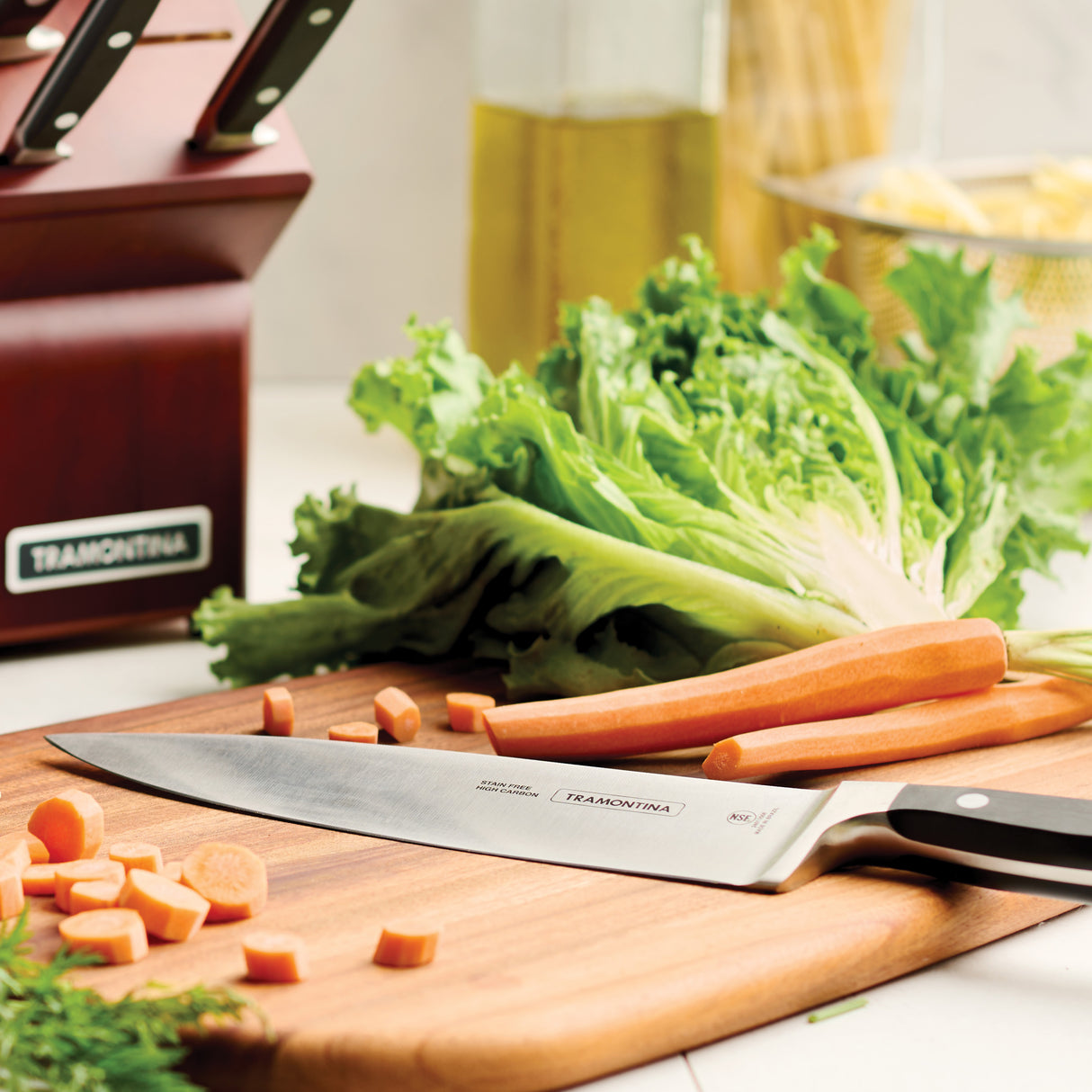 Professional Forged 7 Piece Knife Set with Hardwood Counter Block