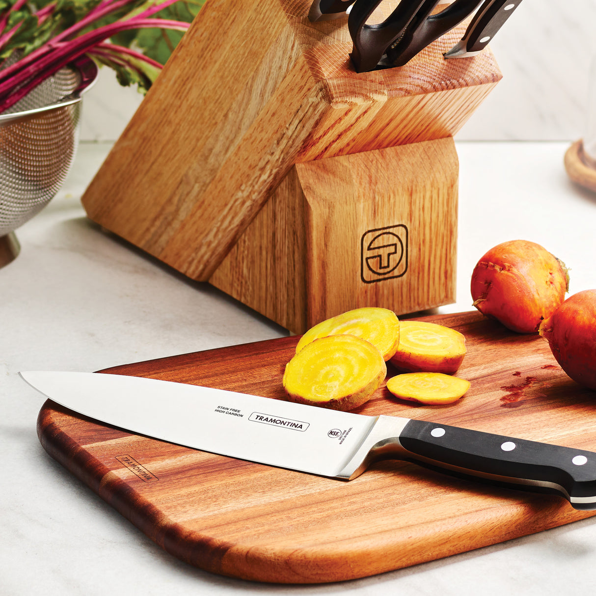 Professional Forged 9 Piece Cutlery Set with Hardwood Counter Block