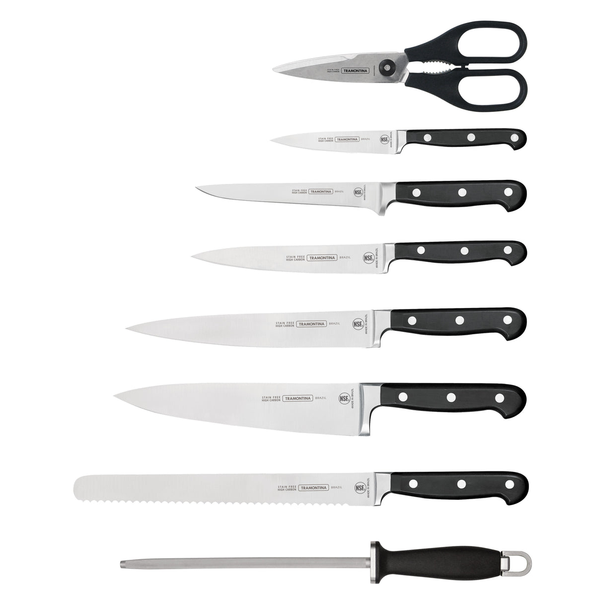 Professional Forged 9 Piece Cutlery Set with Hardwood Counter Block