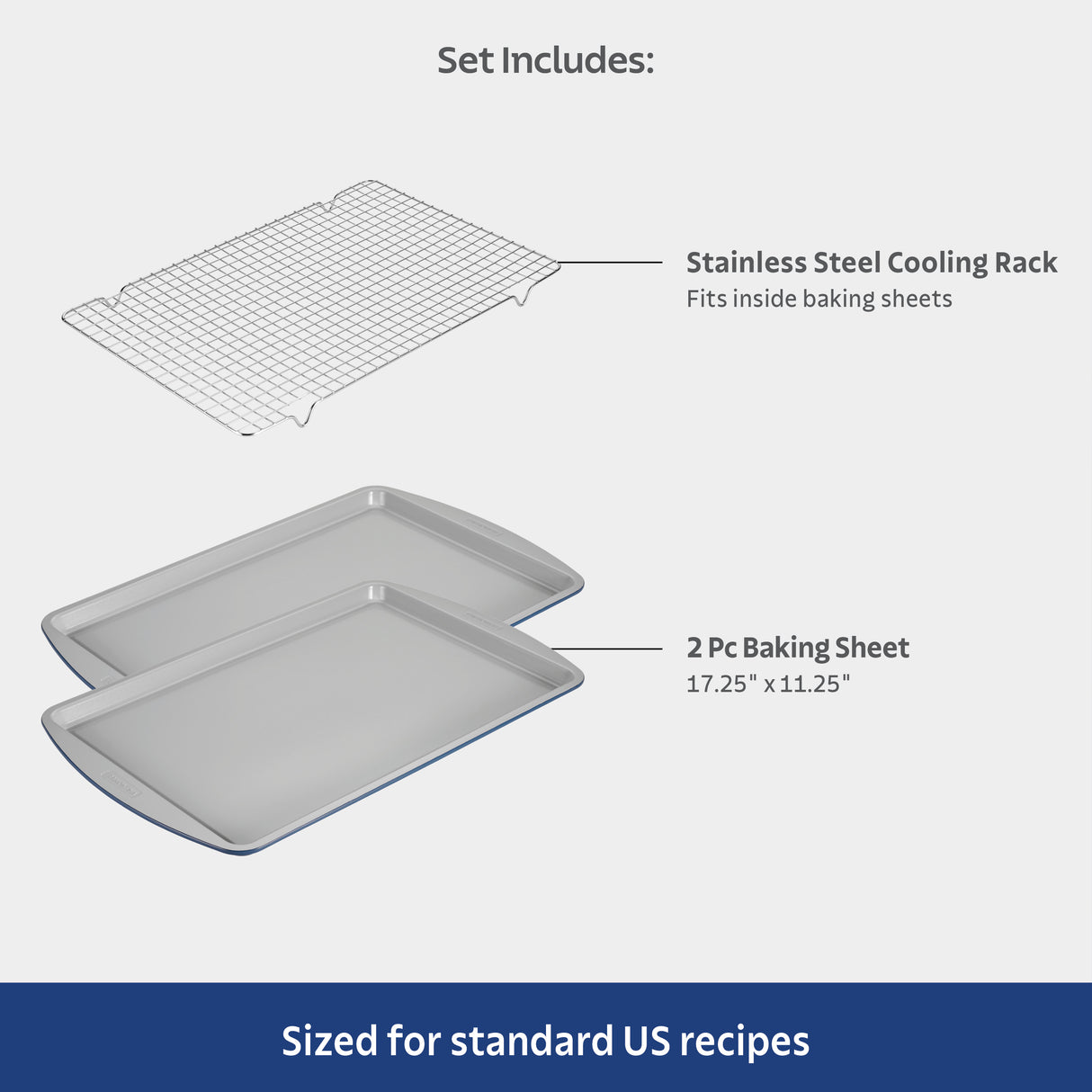 Rise Ceramic Nonstick Bakeware Set