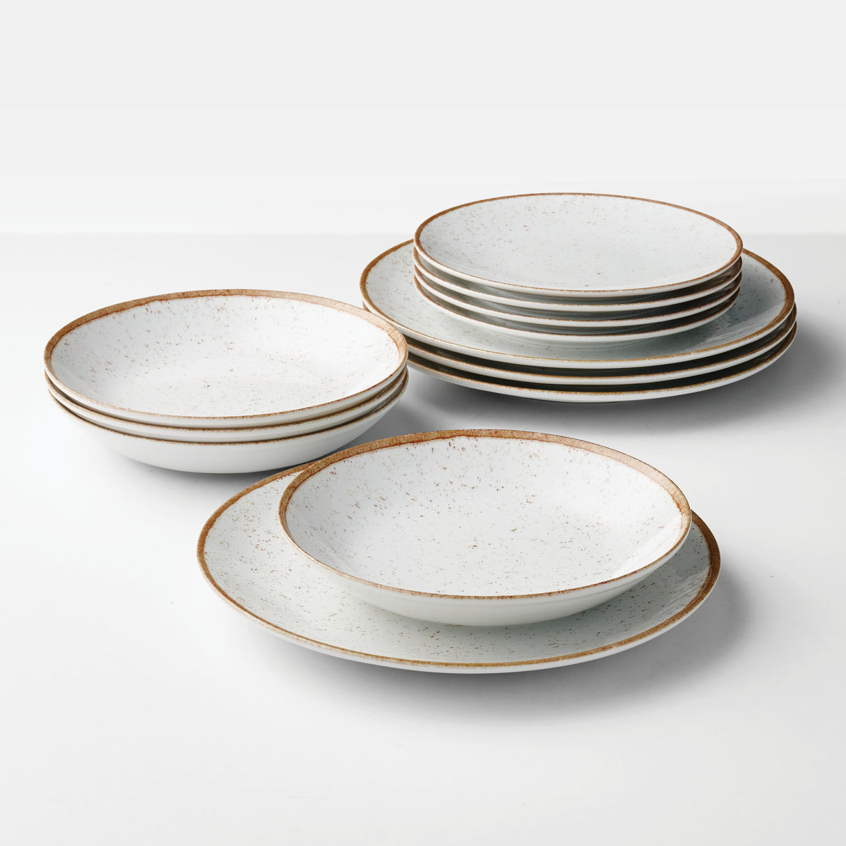 Rustic 12 Piece Plate Set