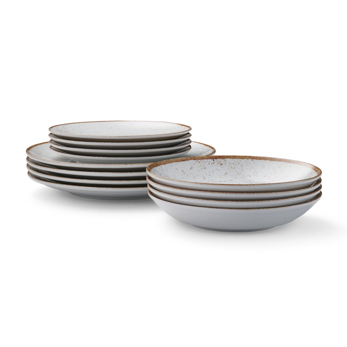 Rustic 12 Piece Plate Set