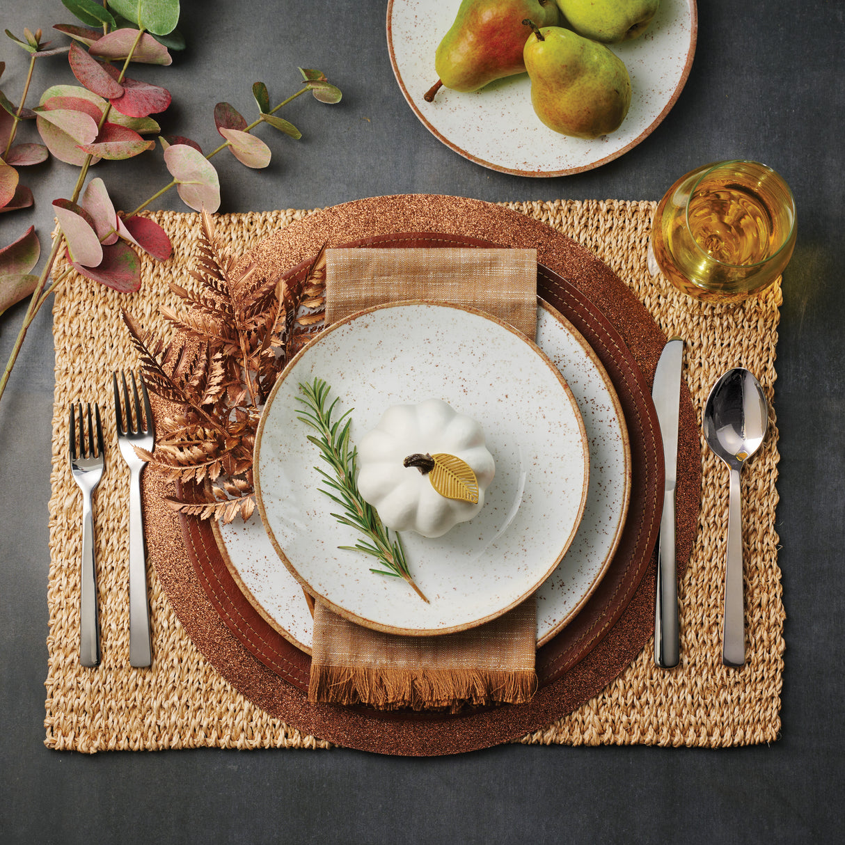 Rustic 12 Piece Plate Set