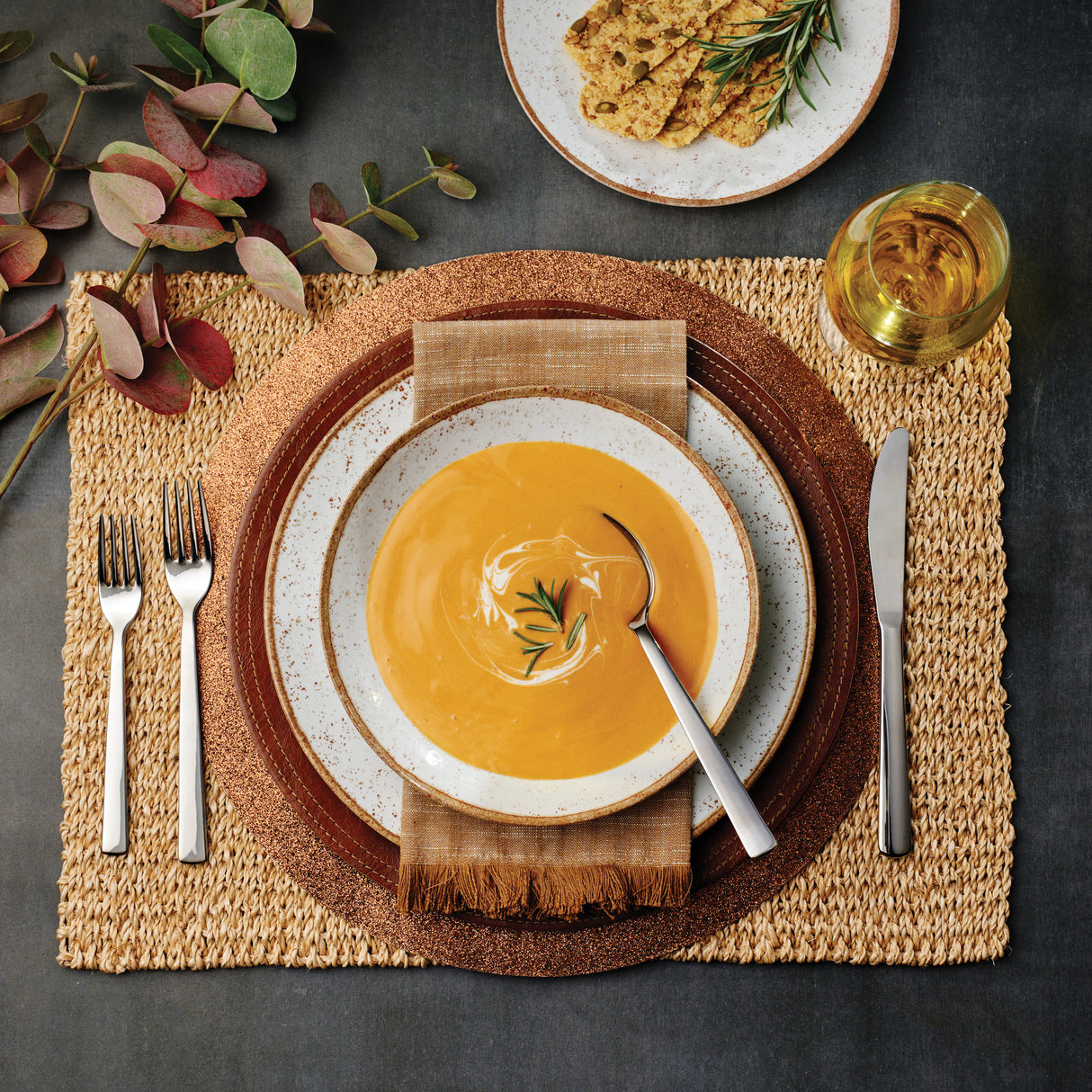 Rustic 12 Piece Plate Set