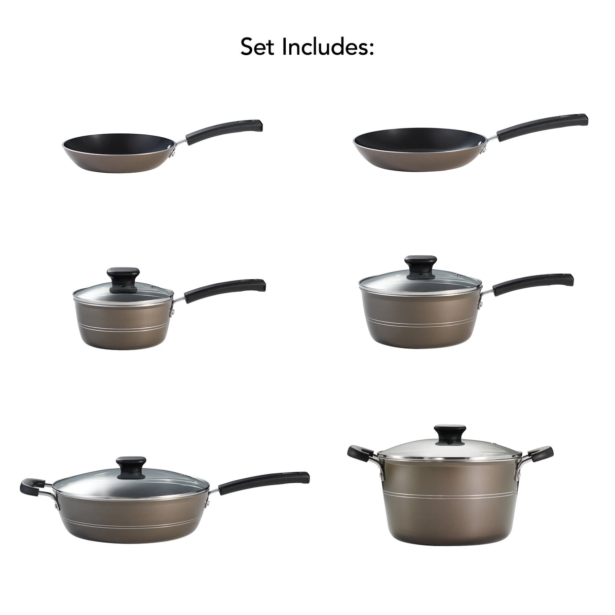 Sicilia Aluminum Nonstick Cookware Set