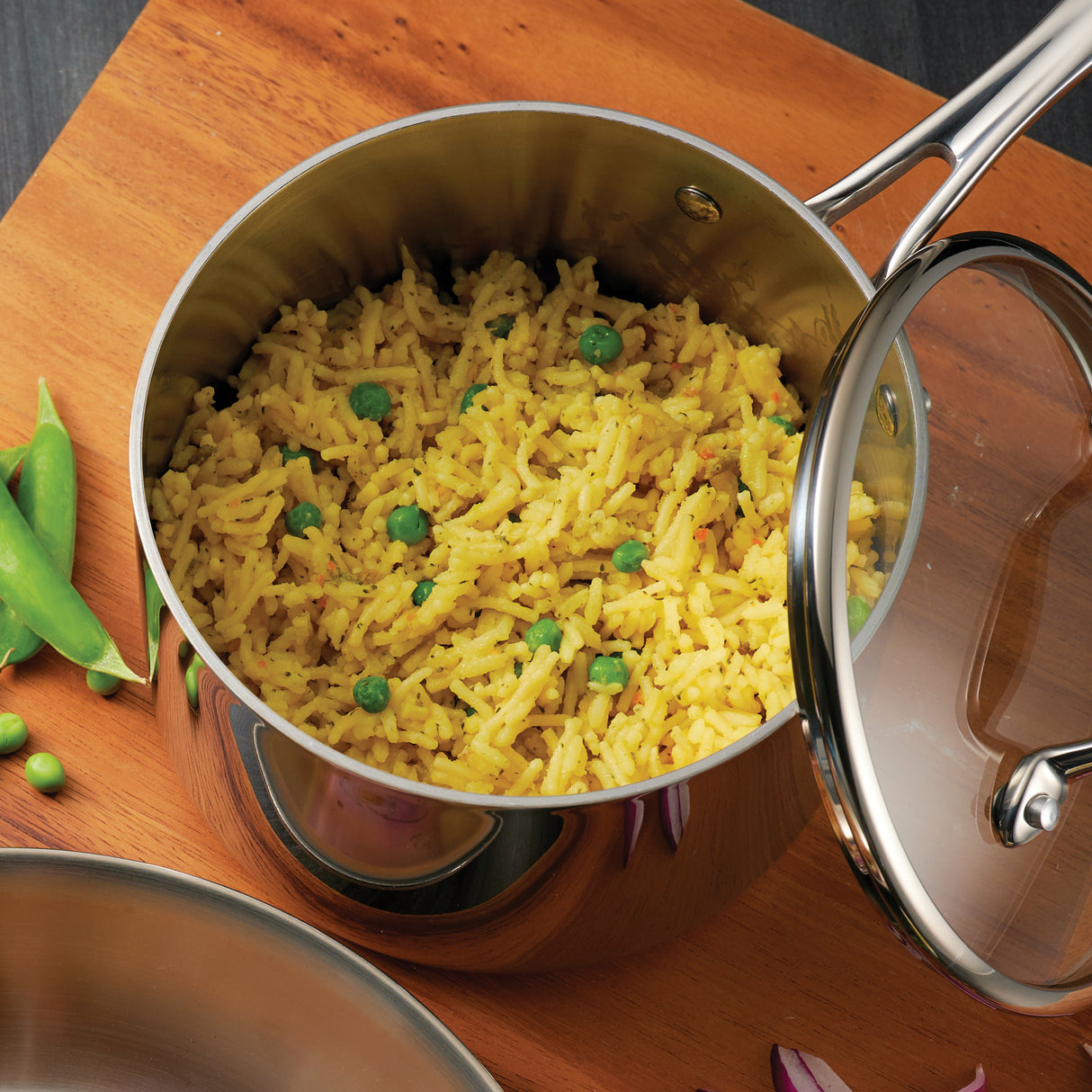 Tri-Ply Clad Covered Stainless Steel Covered Sauce Pan - Glass Lid