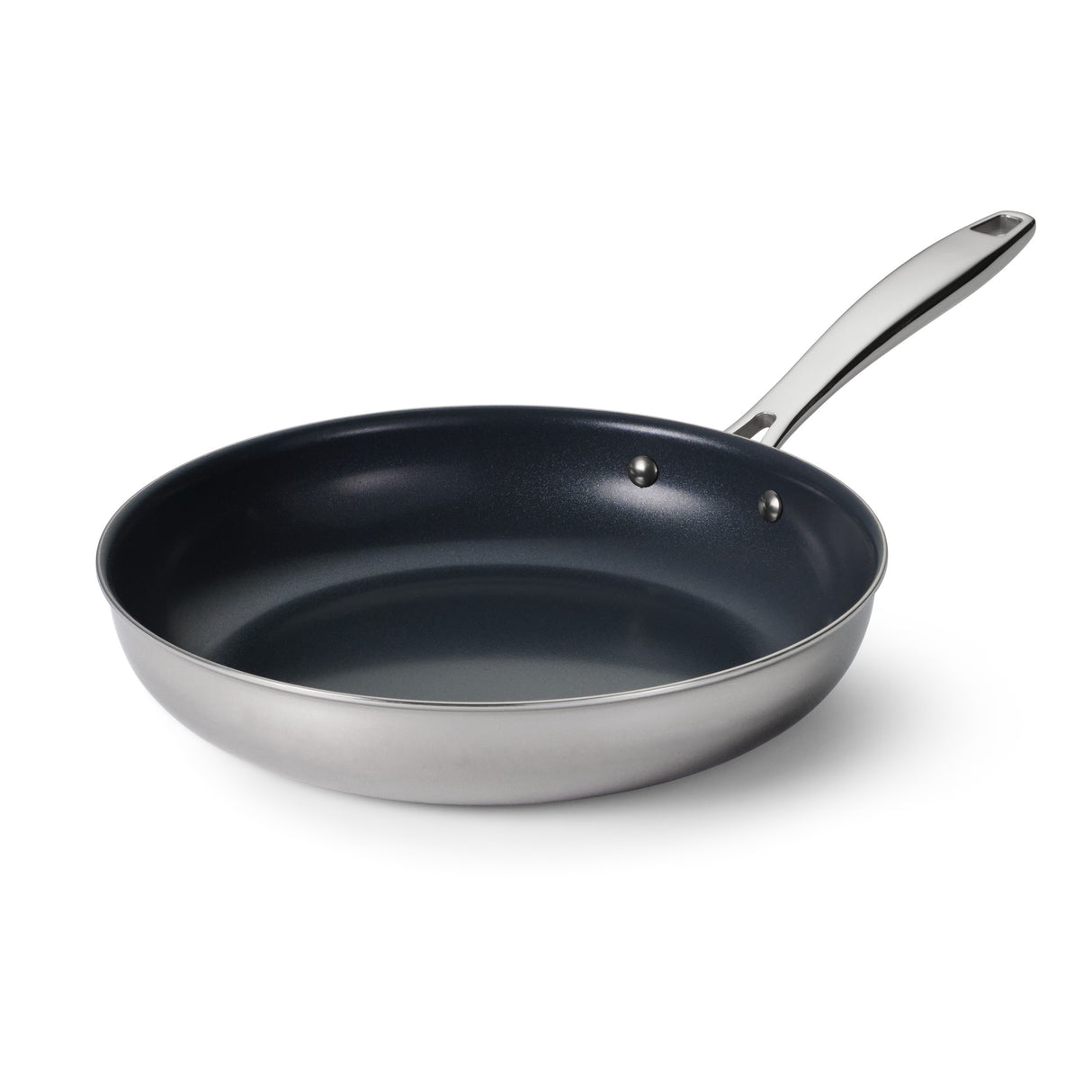 Tri-Ply Clad Stainless Steel Ceramic Nonstick Fry Pan