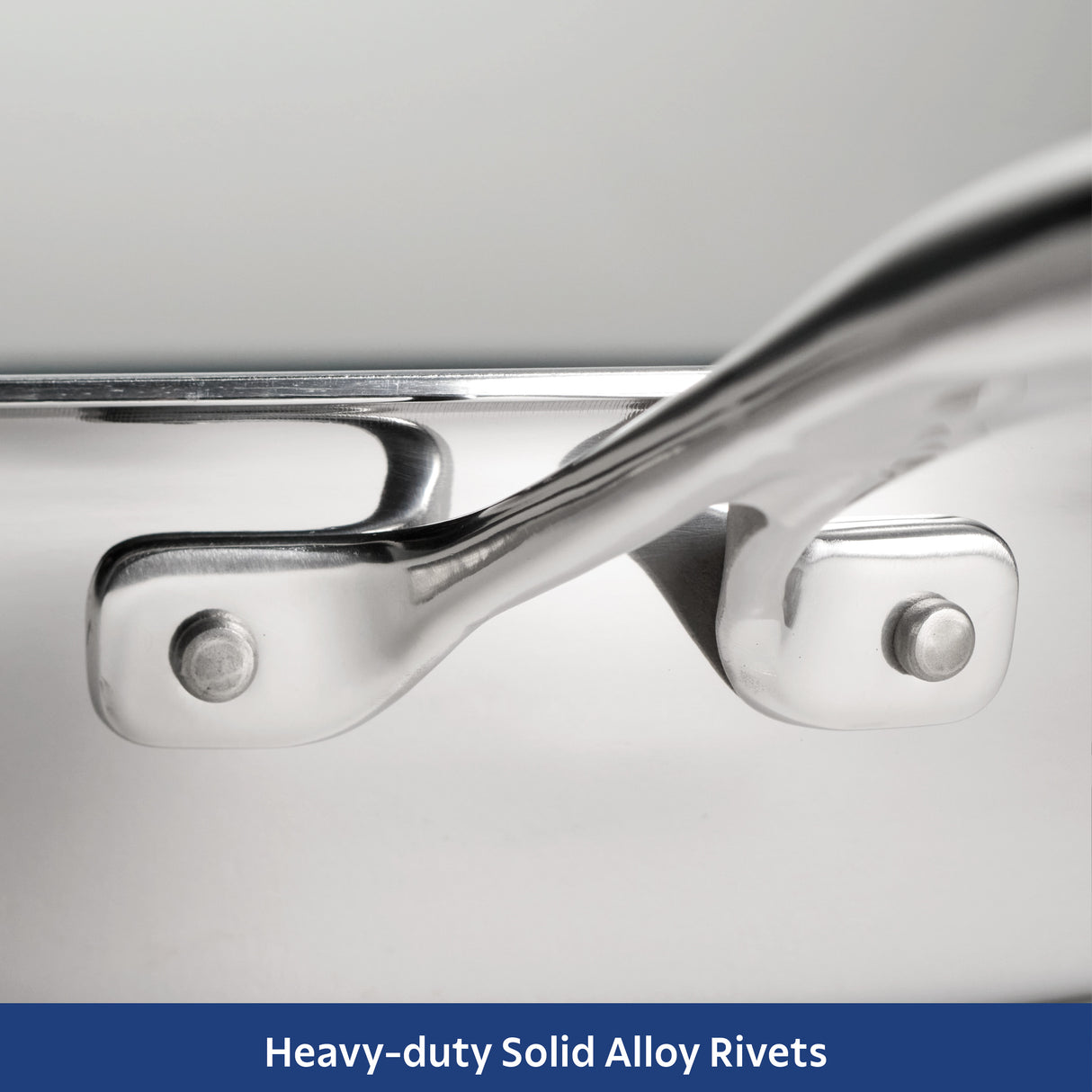 Tri-Ply Clad Stainless Steel Ceramic Nonstick Fry Pan