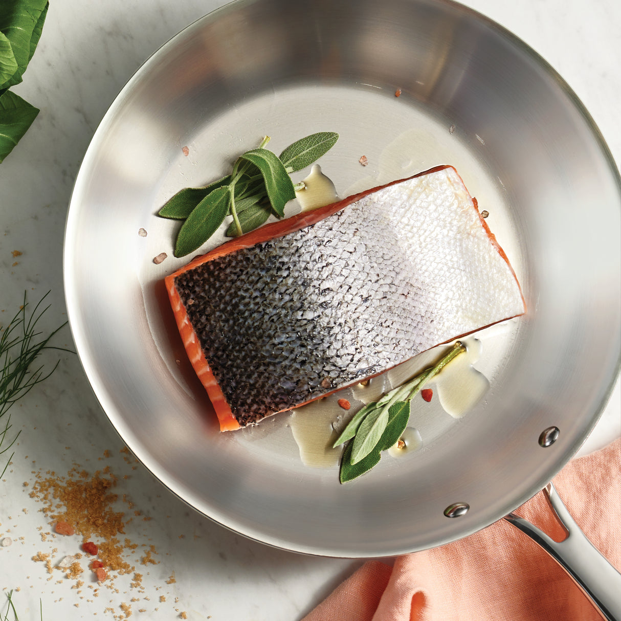 Tri-Ply Clad Stainless Steel Fry Pan - Seattle Handle