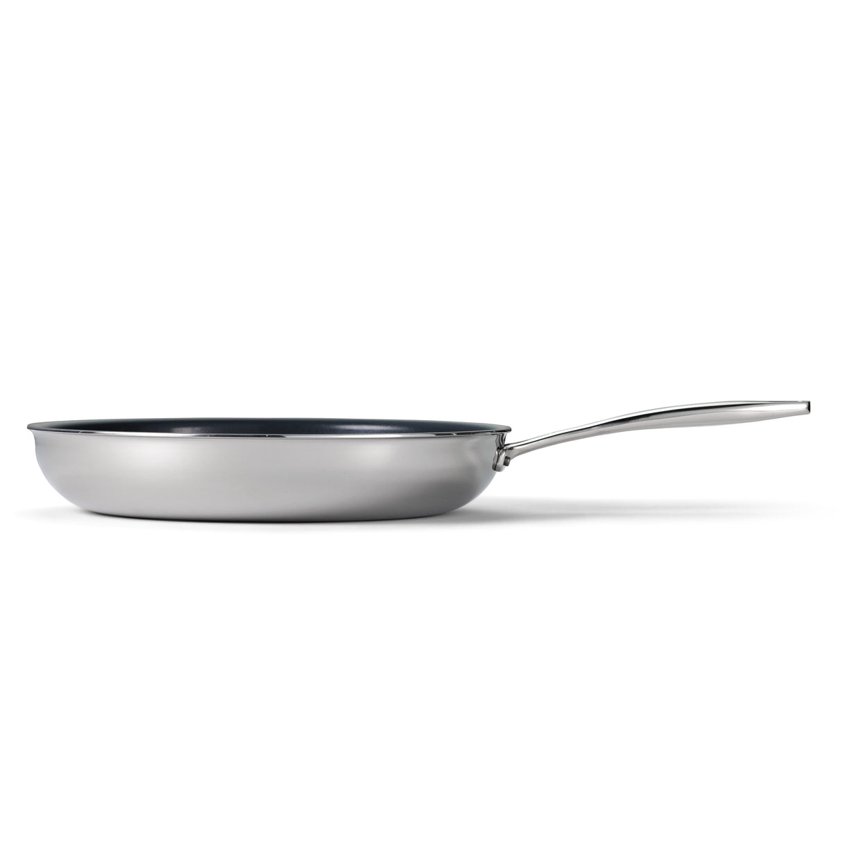 Tri-Ply Clad Stainless Steel Ceramic Nonstick Fry Pan