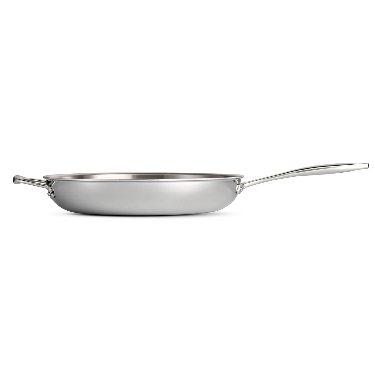 12 Inch Tri-Ply Clad Stainless Steel Fry Pan with Helper Handle