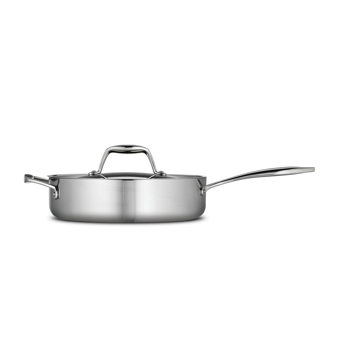Signature 3 Quart Tri-Ply Clad Stainless Steel Covered Deep Saute Pan
