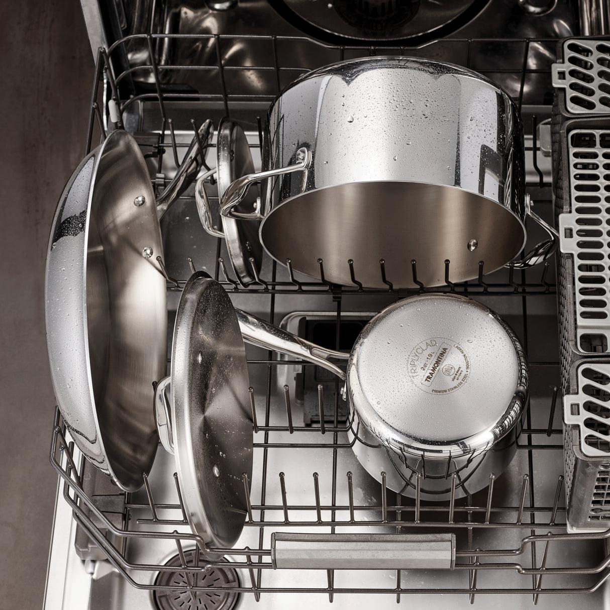 Signature 3 Quart Tri-Ply Clad Stainless Steel Covered Deep Saute Pan