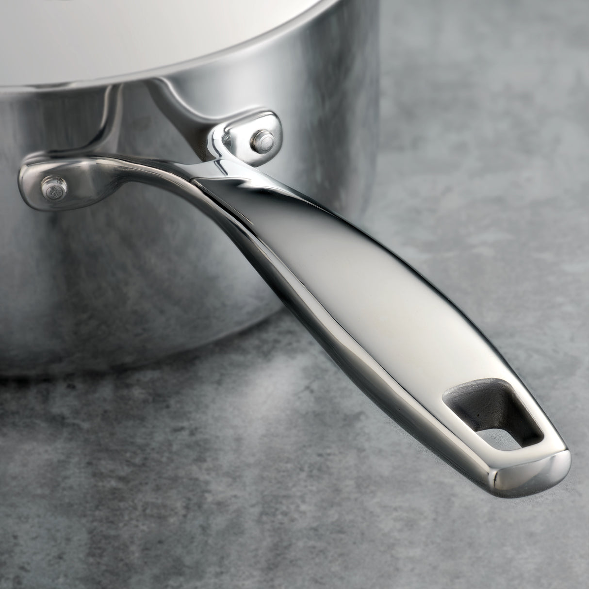 Tri-Ply Clad Stainless Steel Covered Sauce Pan