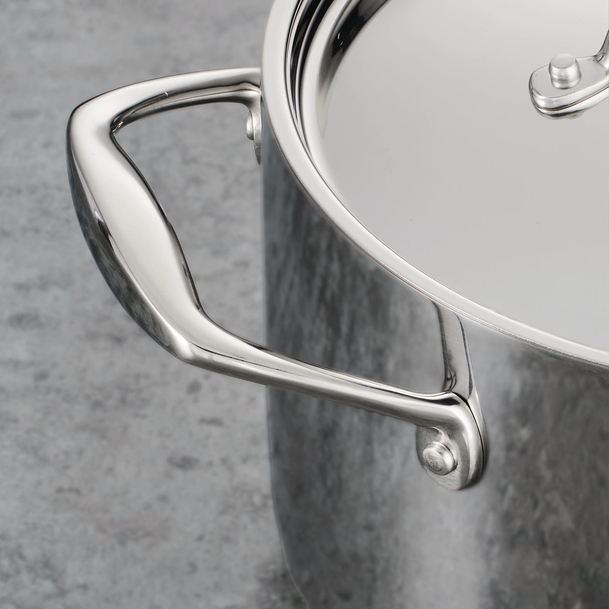 Tri-Ply Clad Stainless Steel Covered Sauce Pan