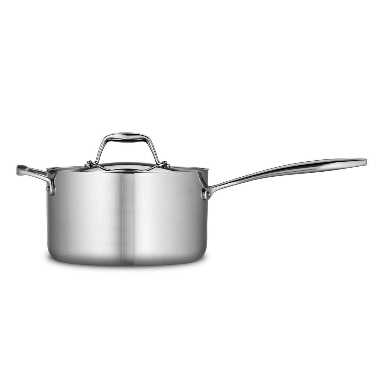 Tri-Ply Clad Stainless Steel Covered Sauce Pan