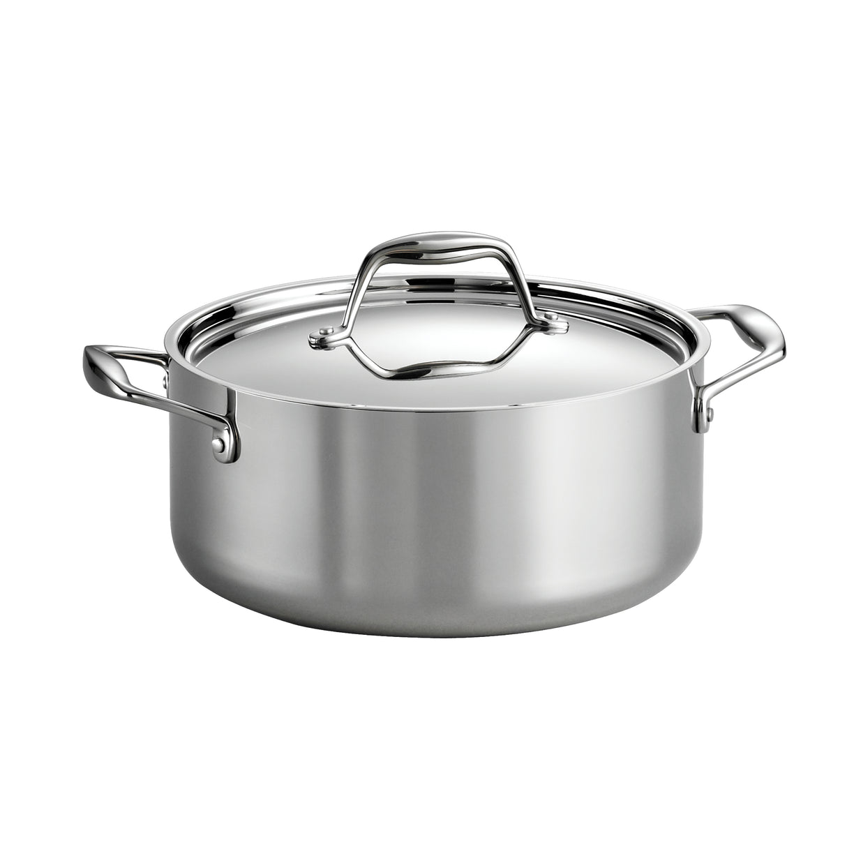 Signature 5 Quart Tri-Ply Clad Stainless Steel Covered Dutch Oven