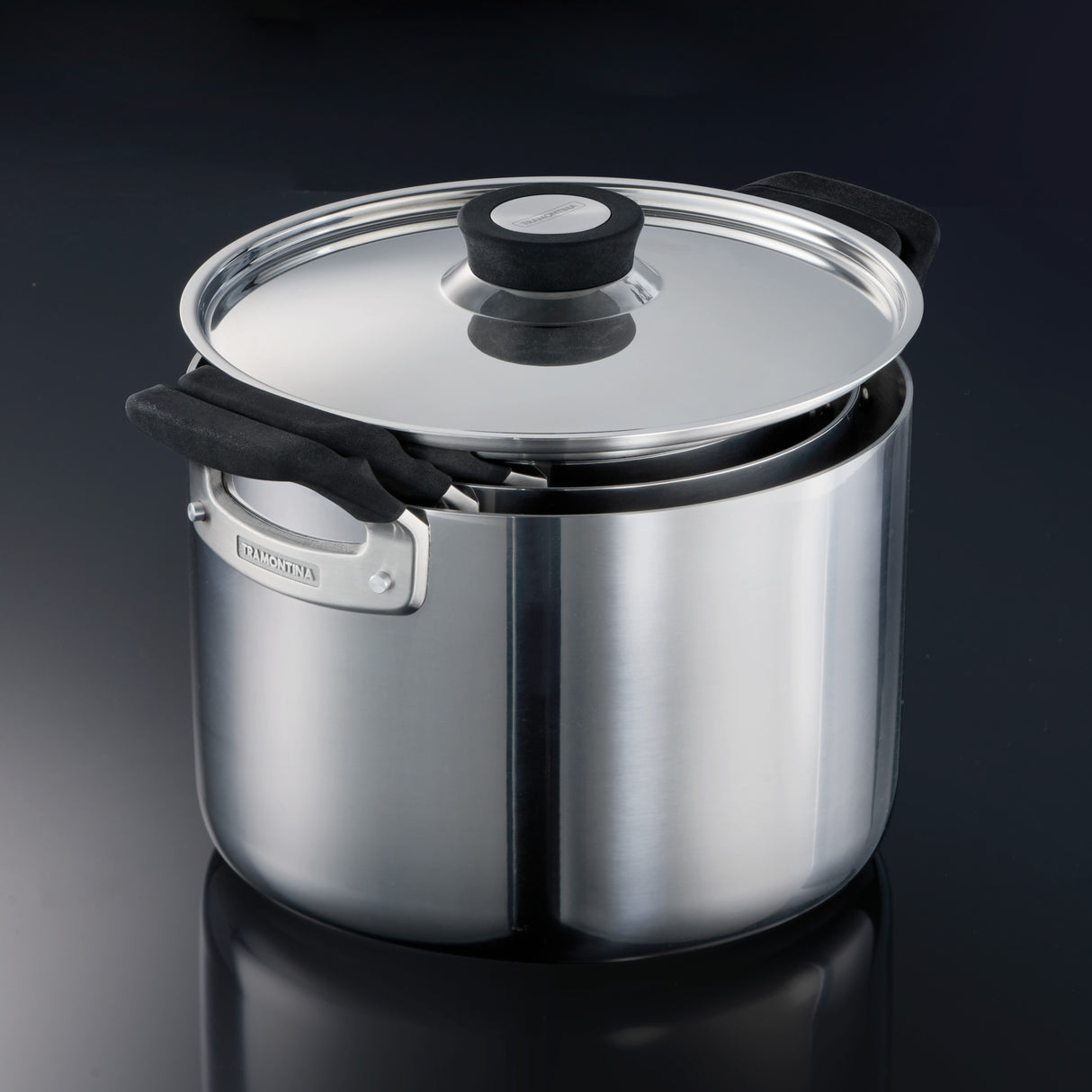 Nesting 6 Piece Stainless Steel Tri-Ply Clad Sauce and Stock Pot Set