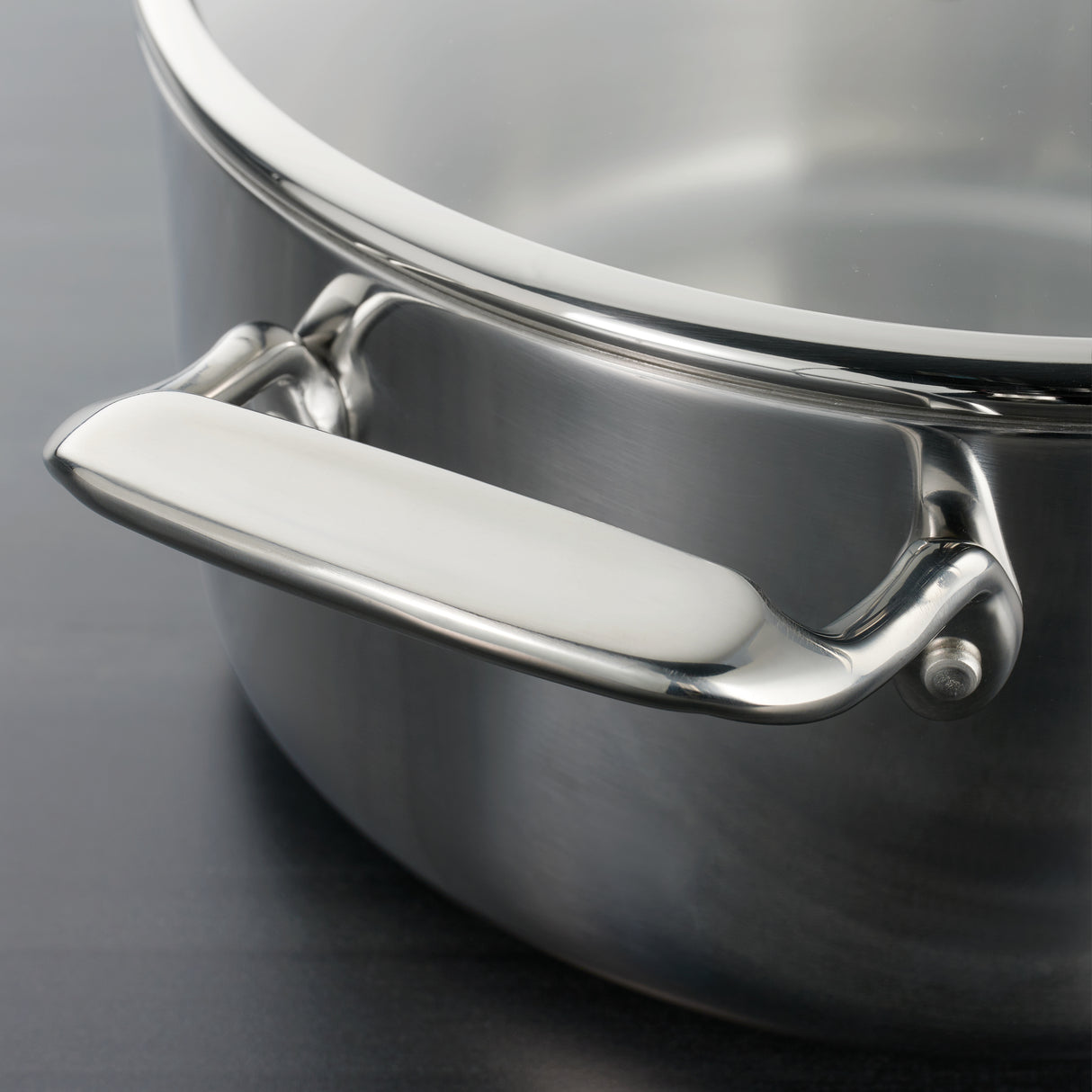 Tri-Ply Clad 6 Quart Stainless Steel Covered Braiser - Glass Lid