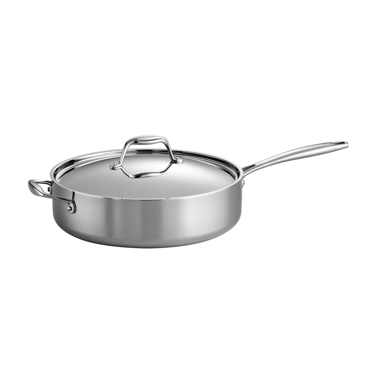 Signature 6 Quart Tri-Ply Clad Stainless Steel Covered Deep Saute Pan