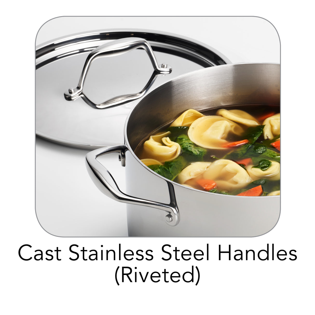 Signature 6 Quart Tri-Ply Clad Stainless Steel Covered Sauce Pot