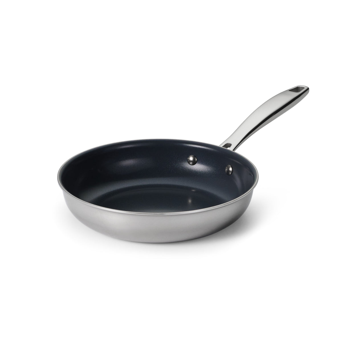 Tri-Ply Clad Stainless Steel Ceramic Nonstick Fry Pan