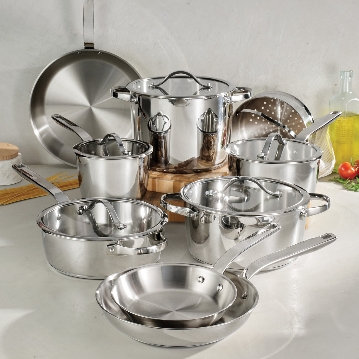 Tempo Tri-Ply Base Stainless Steel Cookware Set