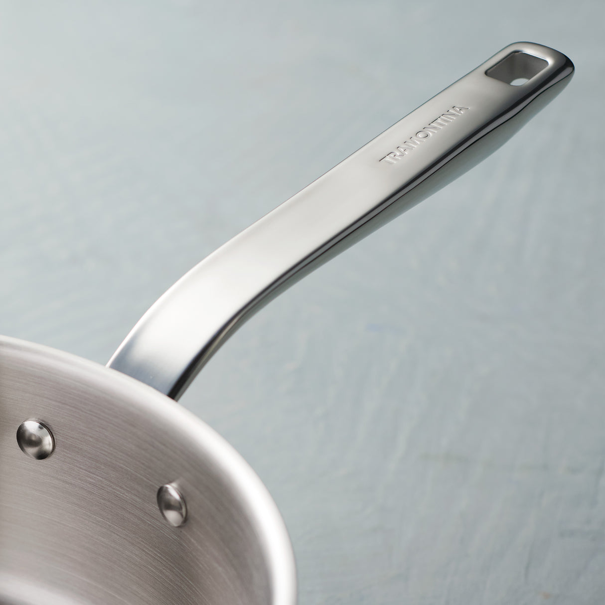 Tempo 3.5 Quart Tri-Ply Base Stainless Steel Covered Deep Saute Pan