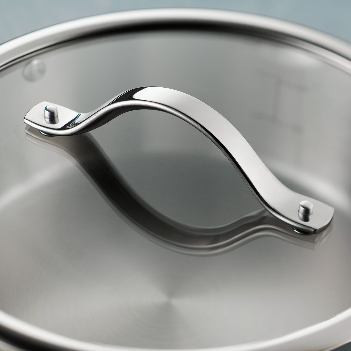 Tempo 3.5 Quart Tri-Ply Base Stainless Steel Covered Deep Saute Pan