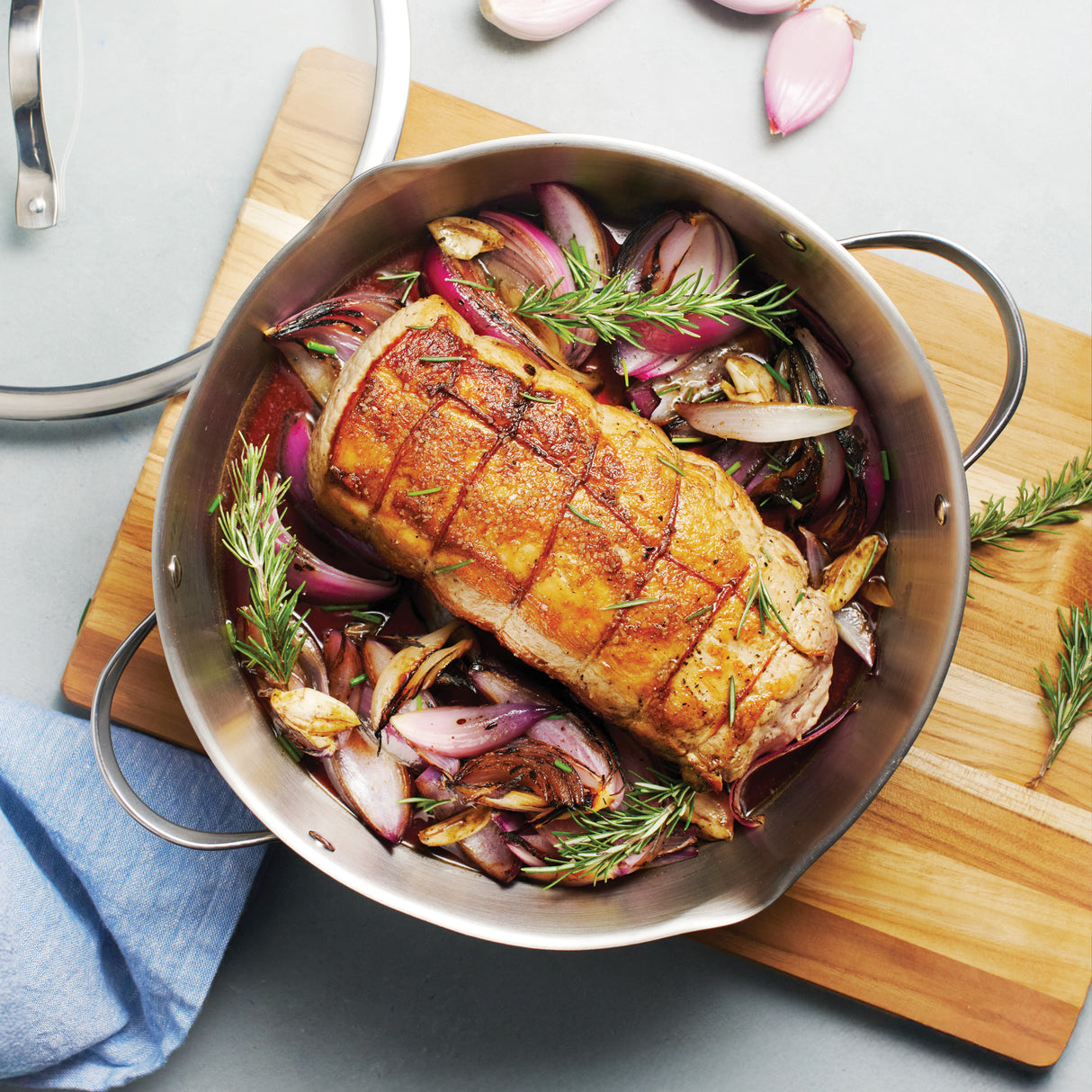 Tempo 6 Quart Tri-Ply Base Stainless Steel Covered Braiser