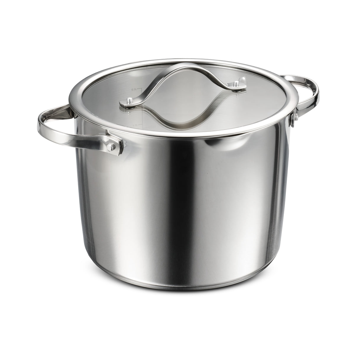 Tempo 8 Quart Tri-Ply Base Stainless Steel Covered Stock Pot
