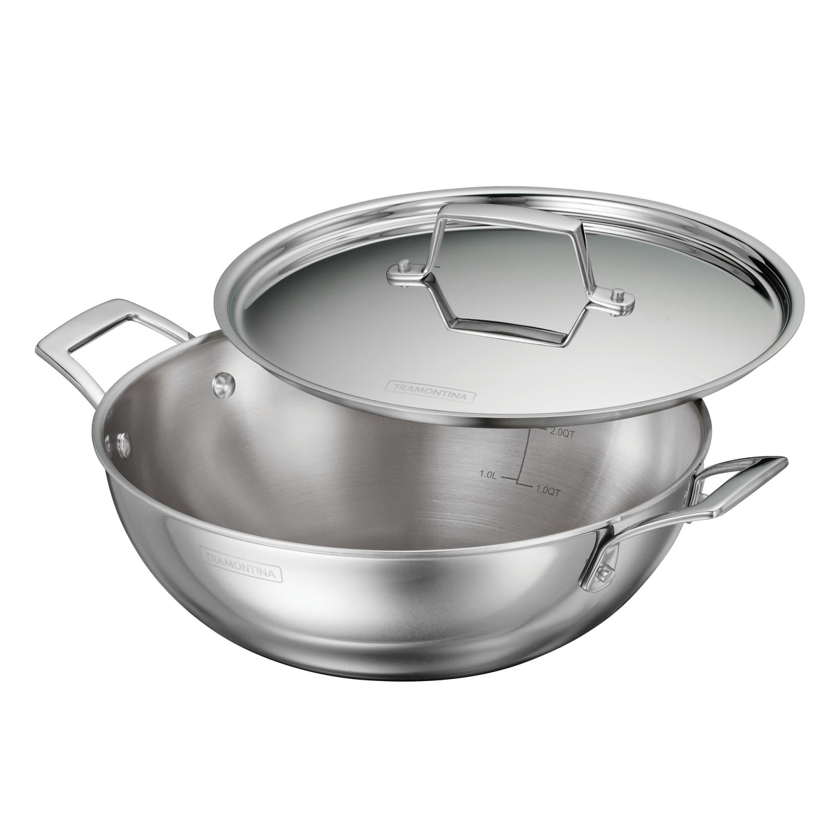 Utsava Tri-Ply Clad Stainless Steel Covered Kadai