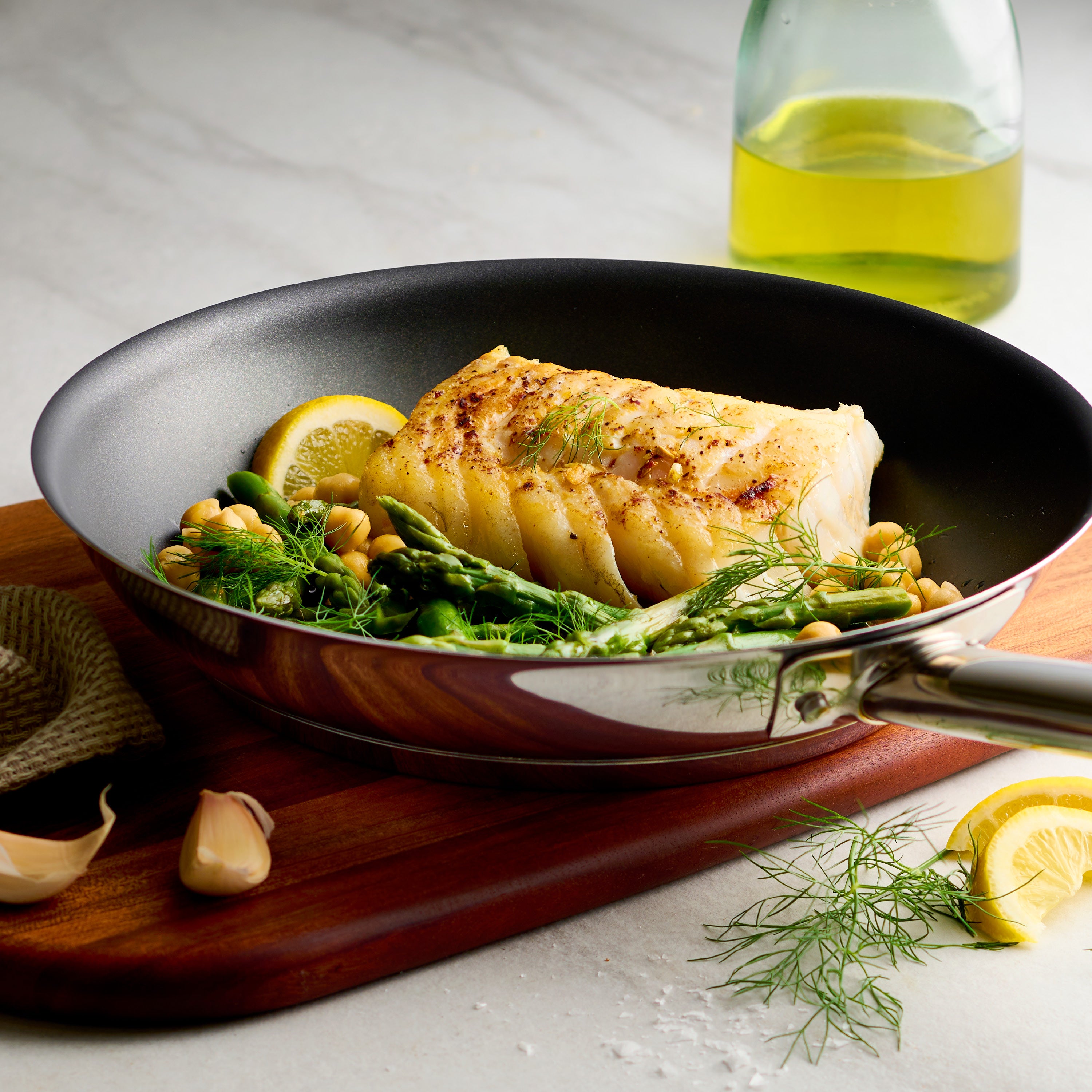 Tri-Ply Base Stainless Steel Fry Pan with Nonstick Interior - Thumbnail 5