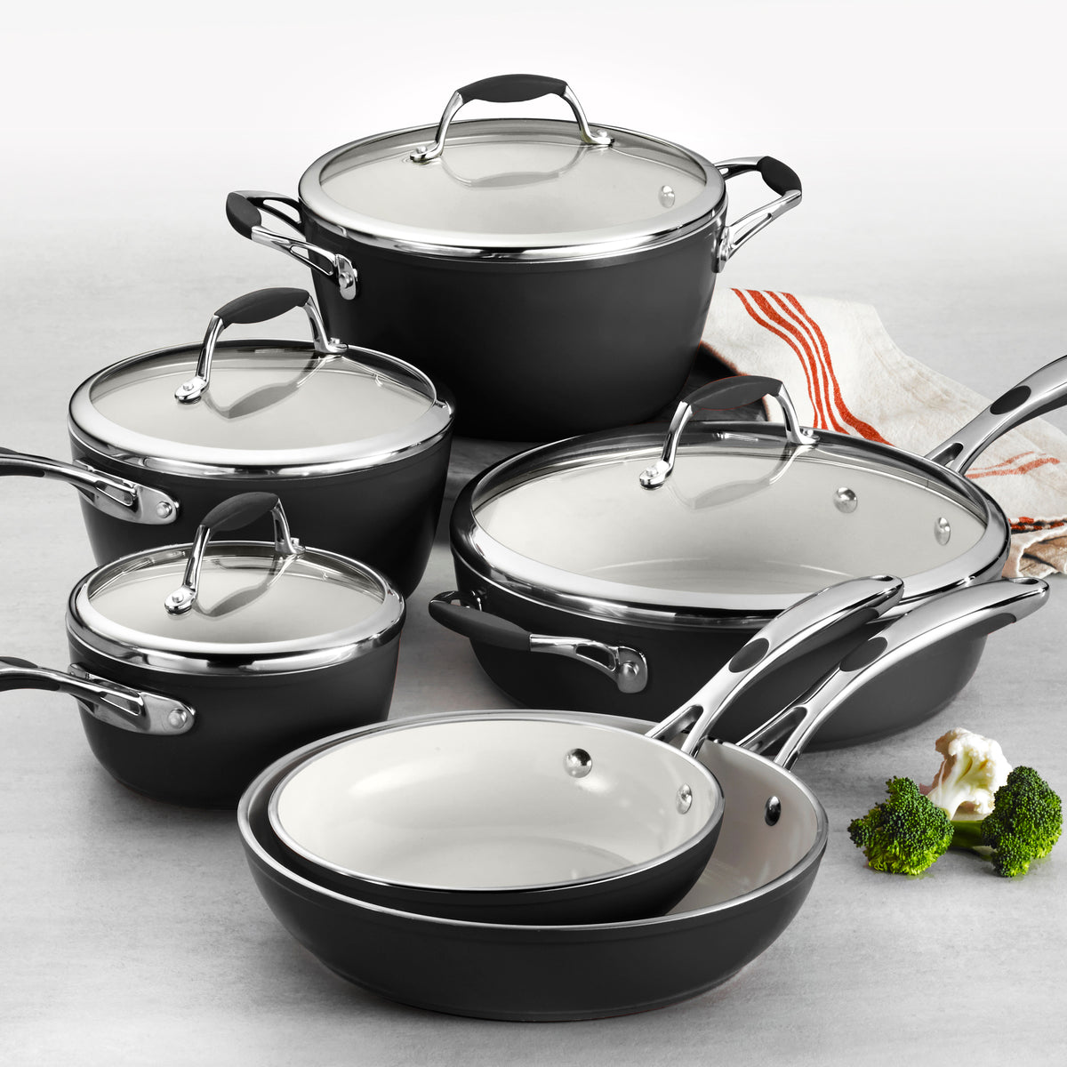 Ceramica Deluxe Aluminum Ceramic Coated Cookware Set – Tramontina USA
