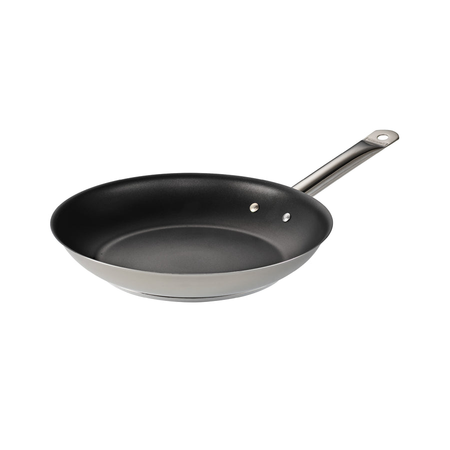 Tri-Ply Base Stainless Steel Fry Pan with Nonstick Interior ...