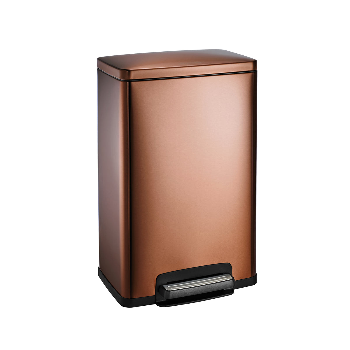13 Gallon Stainless Steel Step Can with Soft Closing Lid - Bronze ...