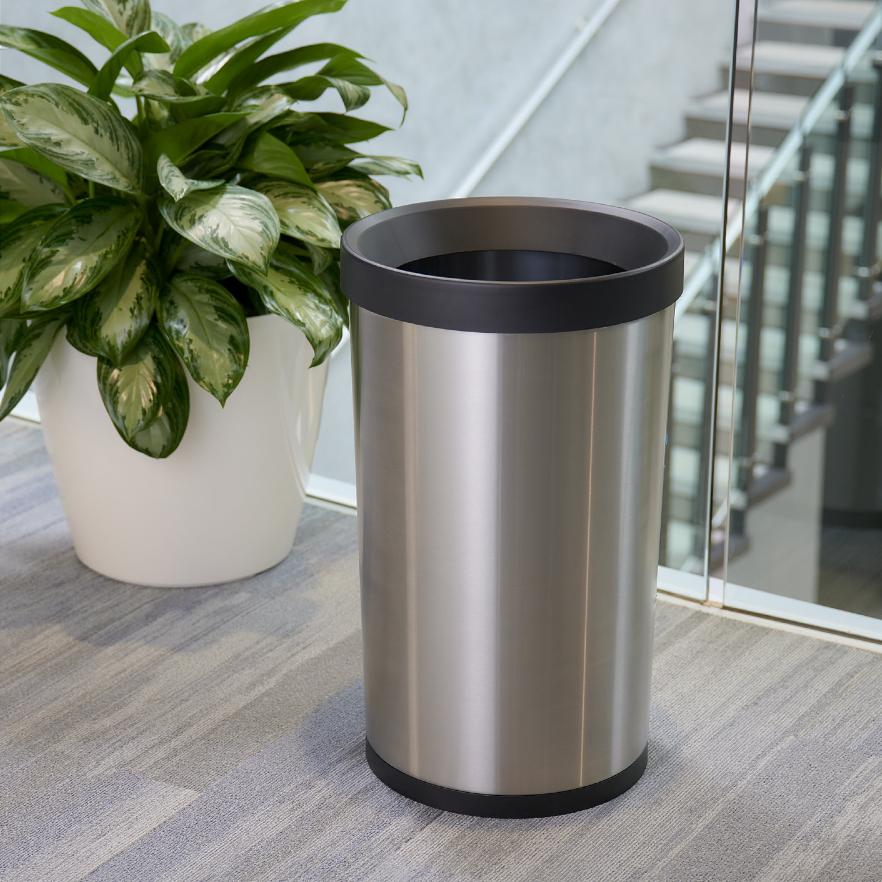 13 Gallon Stainless Steel Open Top Round Trash Bin – Tramontina USA