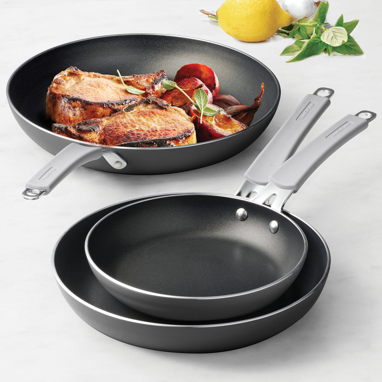 3 Pk Fry Pans with Nonstick Interior