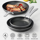 3 Pk Fry Pans with Nonstick Interior