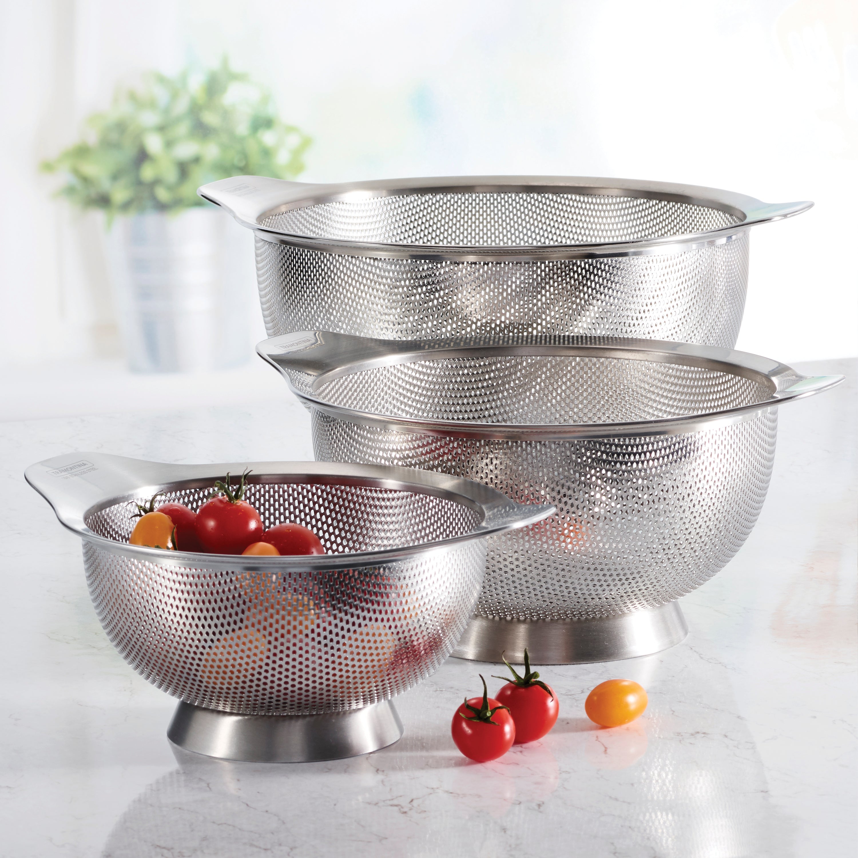 3 Pk Stainless Steel Colanders – Tramontina USA