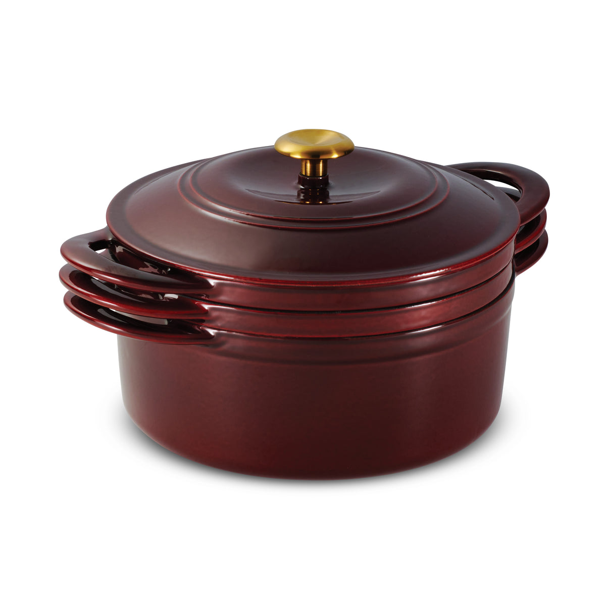 Cast Cookware 4-Piece Stackable Enamel Cast Iron Cookware Set – Tramontina USA