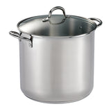 Covered Stainless Steel Stock Pot