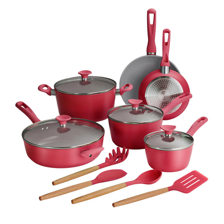 Solara 14 Piece Ceramic Induction-Ready Cookware Set